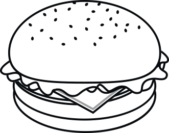 Fusion food Vancouver burger illustration