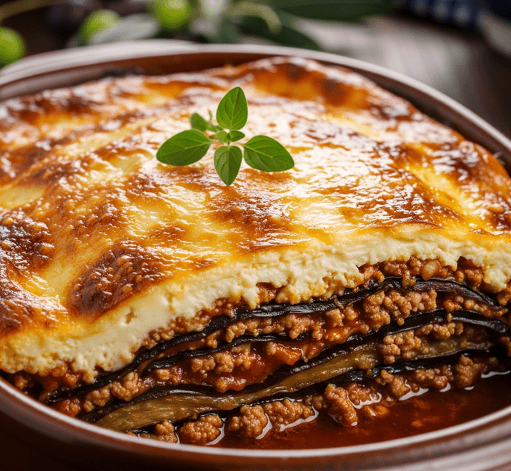 An authentic Greek Moussaka dish