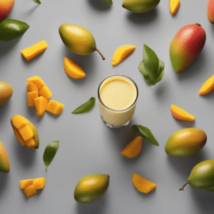 Refreshing Mango Lassi drink from A&S Fusion in Vancouver