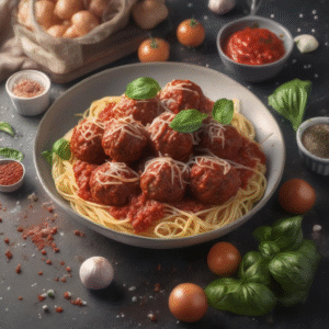Spaghetti Meatballs with rich tomato sauce and Parmesan — A & S Fusion, 8028 Granville St Vancouver