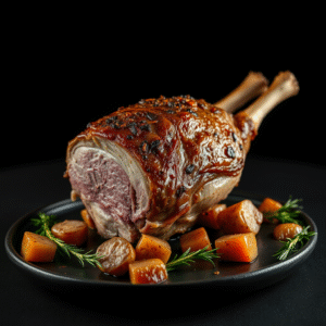 Greek roasted lamb with rosemary roasted potatoes and tzatziki — A & S Fusion, Granville St Vancouver