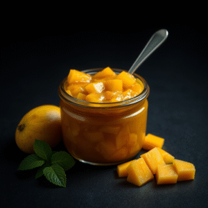 A&S Fusion homemade mango chutney jar Granville Street Vancouver