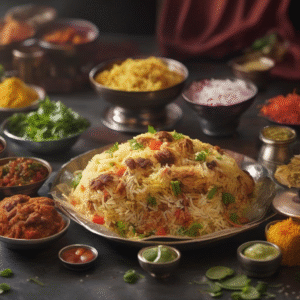 Biryani's Wrap with biryani rice, paneer and raita — A & S Fusion, Granville St Vancouver