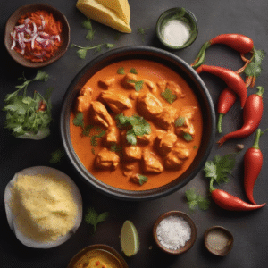 Butter Chicken — creamy tomato butter (makhani) sauce with tender chicken at A & S Fusion, 8028 Granville St, Vancouver