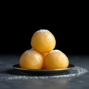 Gulab Jamun (2pc) warm syrup-soaked dessert at A & S Fusion Vancouver