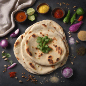 Plain naan tandoor baked — A & S Fusion, 8028 Granville St Vancouver"