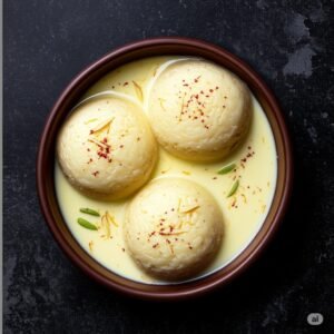 Ras Malai (2pc) fresh saffron cardamom milk — A & S Fusion, Granville Vancouver