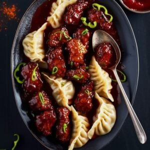 A&S Fusion Steamed Chicken Momos with Chutney - Granville St Vancouver