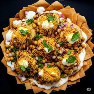 Fresh Papdi Chaat with Yogurt and Chutney - A&S Fusion Vancouver Granville St
