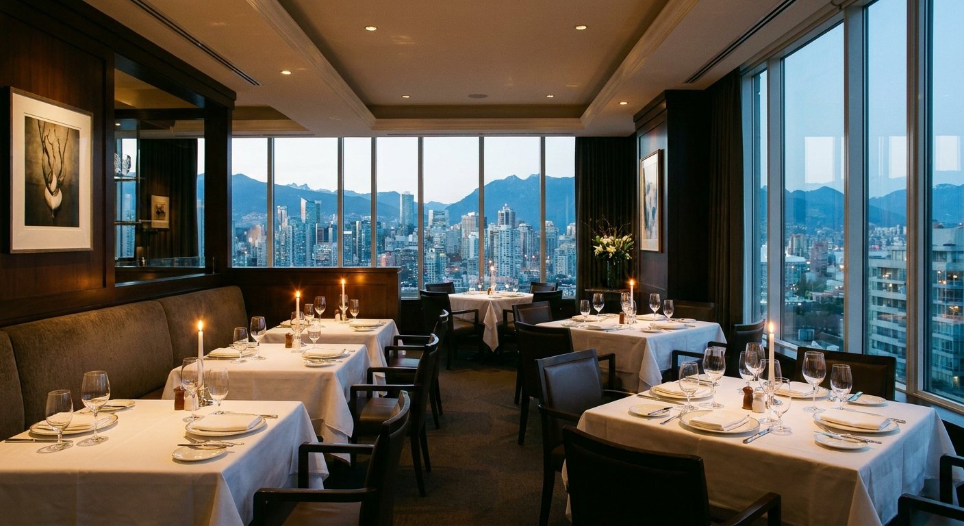 Restaurant dining room interior, among the best restaurants near downtown Vancouver