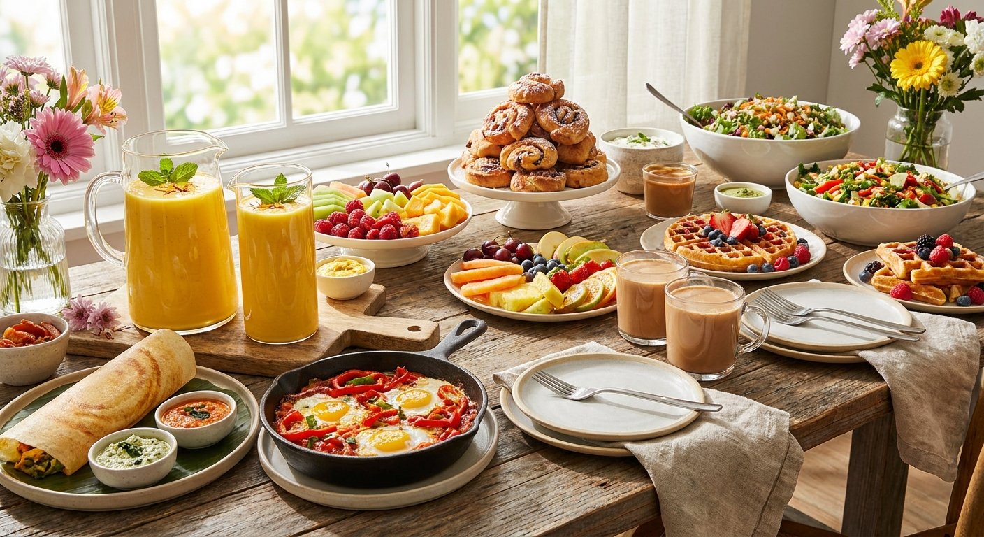 Weekend brunch buffet spread, among the best weekend brunch spots in Vancouver
