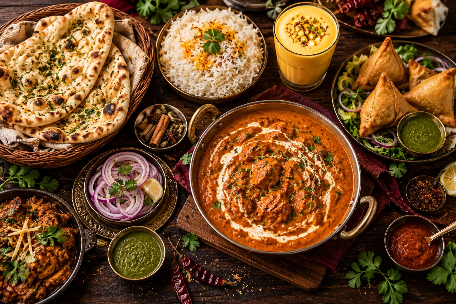 Indian food Marpole butter chicken and tandoori platter at A&S Fusion